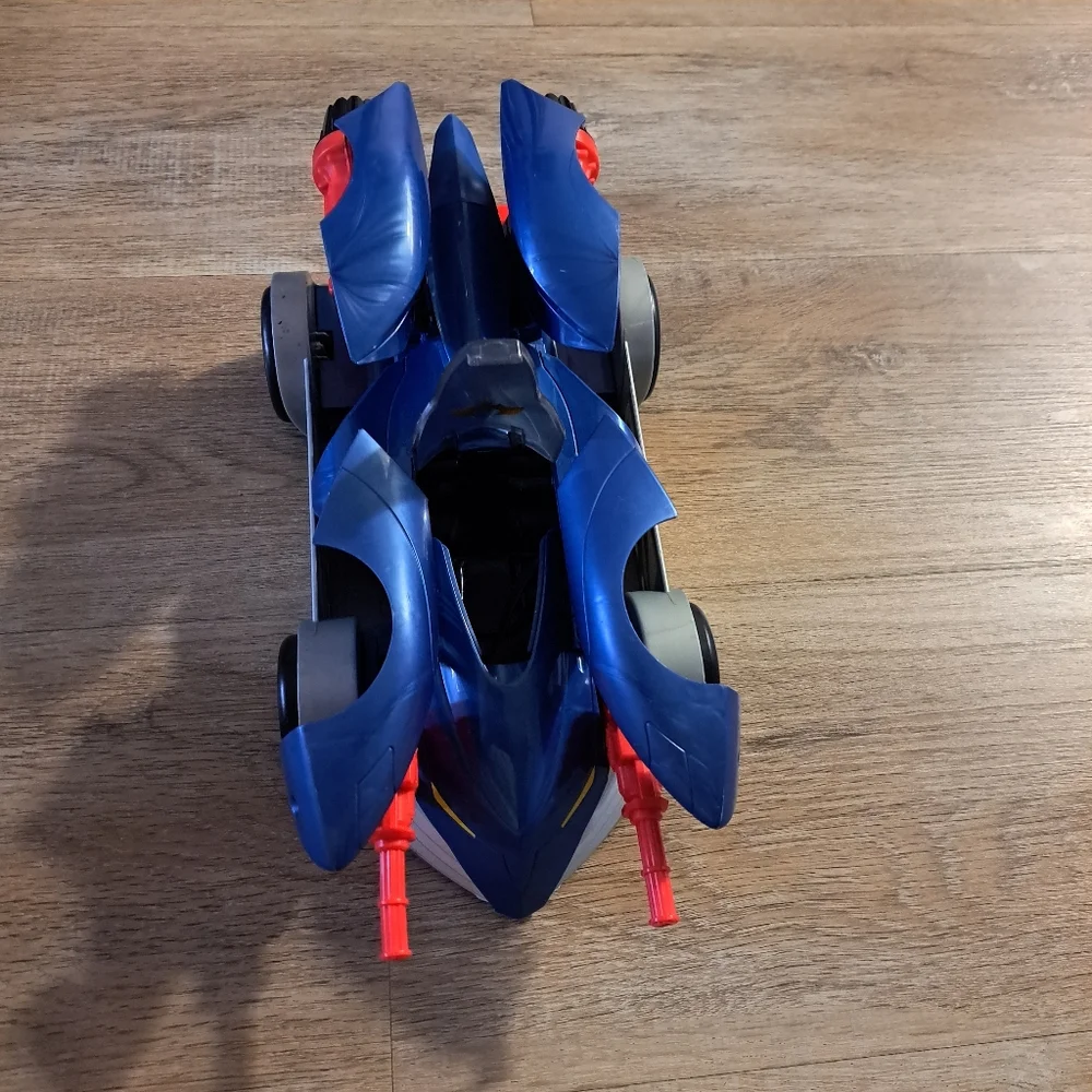 Mattel DC Comics Batman Transform & Attack Batmobile Blue Vehicle Kid's Toy